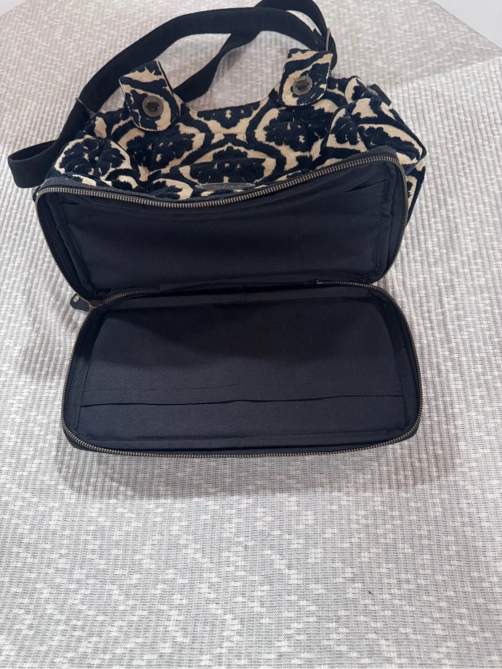 Cake by Petunia Black Forest Cake Cosmopolitan Carryall Diaper Bag Cut Velvet